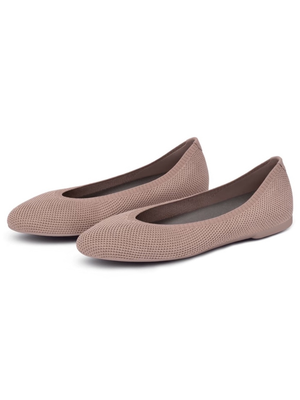 allbirds Women’s Knit Ballet Flat - Rose Taupe (Arid Umber)